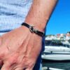 Läderband med ankare i silver - Bild 6
